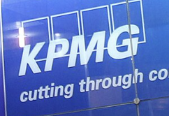 KPMG logo. Photo: Soccerex. This file is licensed under the Creative Commons Attribution-Share Alike 3.0 Unported license.